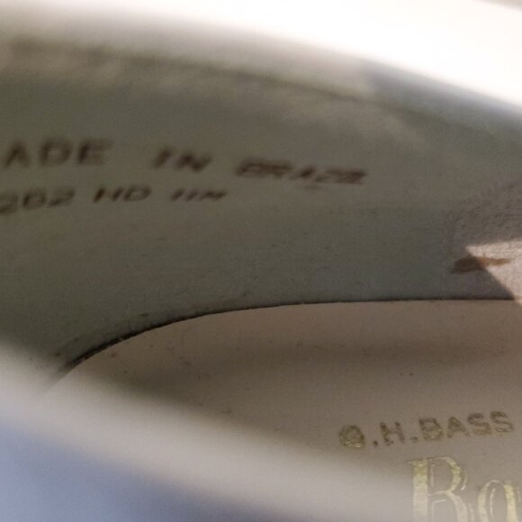 GH BASS & CO WHITE LEATHER FLATS SIZE 11M - Picture 11 of 13